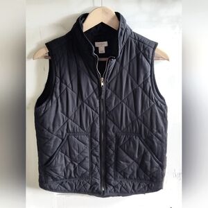 J. Crew Women's Black Quilted Vest | Size Small
